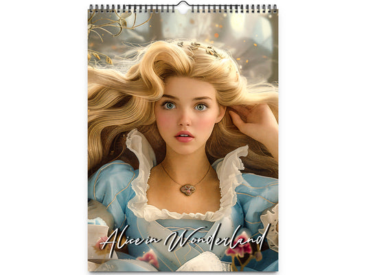 2026 Alice in Wonderland Wall Calendar by Kaleidoscope Artisan – Storybook Adventures with Holidays
