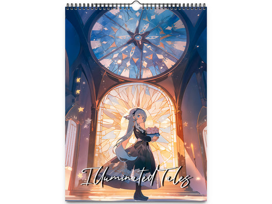 2026 Anime Illuminated Tales Wall Calendar by Kaleidoscope Artisan – Enchanting Anime Art with Holidays