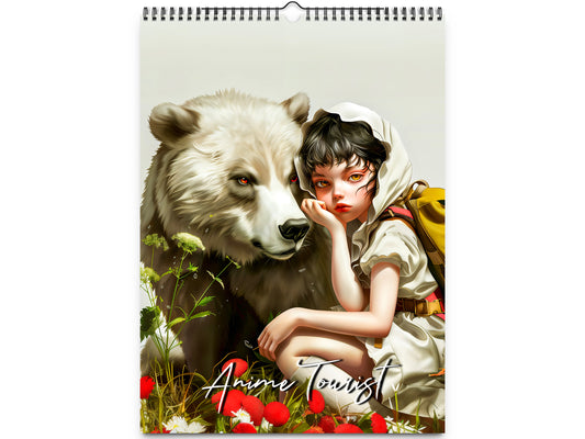2026 Anime Tourist Wall Calendar by Kaleidoscope Artisan – Global Adventures with Holidays