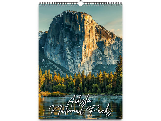 2026 Artistic National Parks Wall Calendar by Kaleidoscope Artisan – Scenic Explorations with Holidays