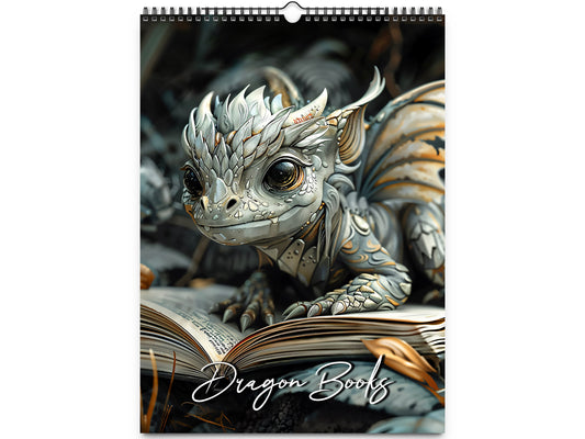 2026 Dragon Books Wall Calendar by Kaleidoscope Artisan – Magical Fantasy Journey with Holidays