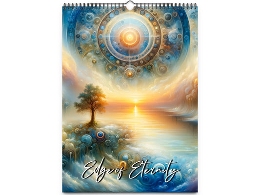 2026 Edge of Eternity Wall Calendar by Kaleidoscope Artisan – Celestial Dreams with Holidays