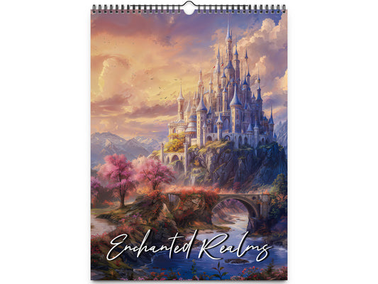 2026 Enchanted Realms Wall Calendar by Kaleidoscope Artisan – Fantasy Art with Holidays