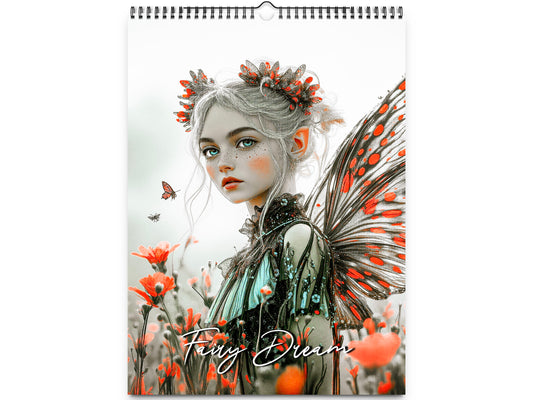 2026 Fairy Dream Wall Calendar by Kaleidoscope Artisan – Enchanting Fantasy Fairies with Holidays
