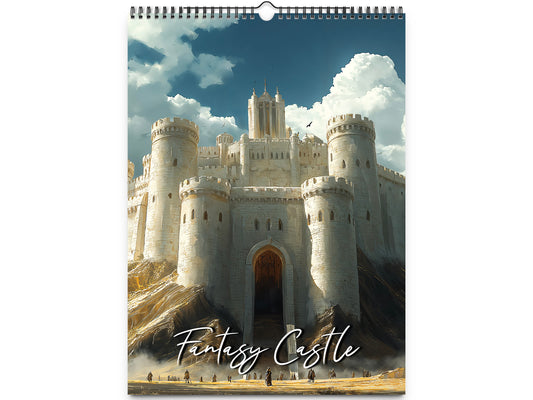 2026 Fantasy Castle Wall Calendar by Kaleidoscope Artisan – Mystical Kingdoms with Holidays