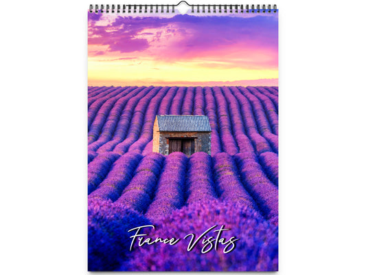 2026 France Vistas Photography Wall Calendar by Kaleidoscope Artisan – Captivating French Landscapes with Holidays
