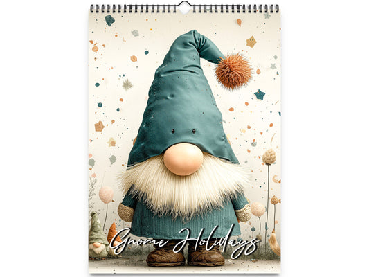 2026 Gnome Holidays Wall Calendar by Kaleidoscope Artisan – Joy & Magic with Holidays