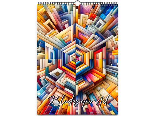 2026 Kaleidoscopic Art Wall Calendar by Kaleidoscope Artisan – Colorful Harmony with Holidays
