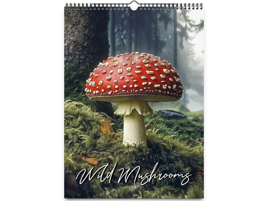 2026 Wild Mushrooms Wall Calendar by Kaleidoscope Artisan – Woodland Wonders with Holidays