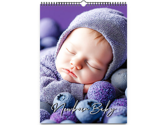 2026 Newborn Baby Wall Calendar by Kaleidoscope Artisan – Baby Orchard & Garden with Holidays