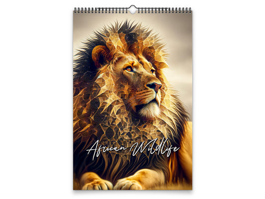 2027 African Wildlife Wall Calendar by Kaleidoscope Artisan – Nature's Majesty with Holidays