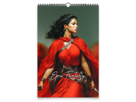 2027 Epic Fantasy Wall Calendar by Kaleidoscope Artisan – Legendary Realms with Holidays