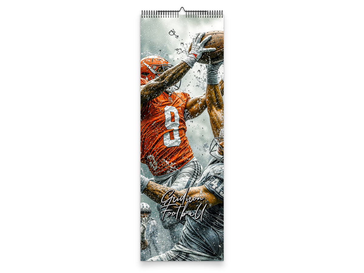 Gridiron Football 2027 wall calendar slim calendar cover view