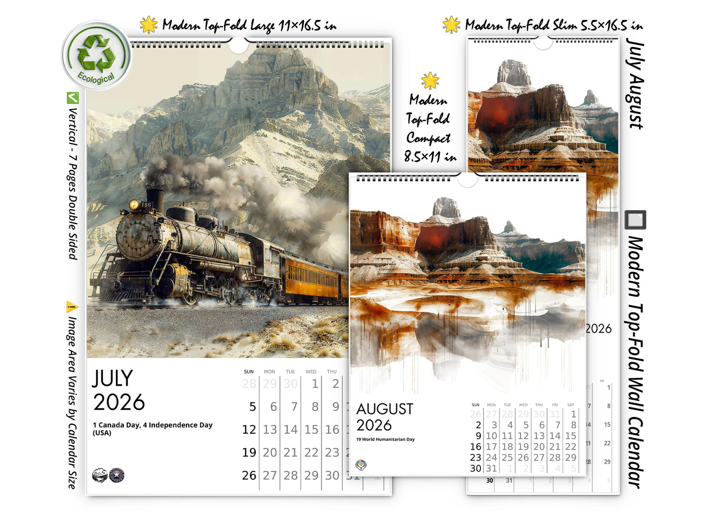 2026 Wild Frontier Wall Calendar by Kaleidoscope Artisan – Untamed Beauty