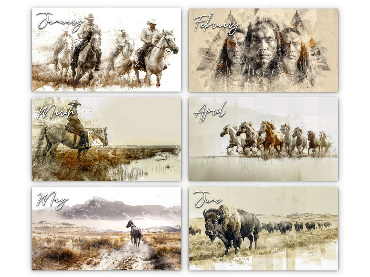 2026 Wild Frontier Wall Calendar by Kaleidoscope Artisan – Untamed Beauty