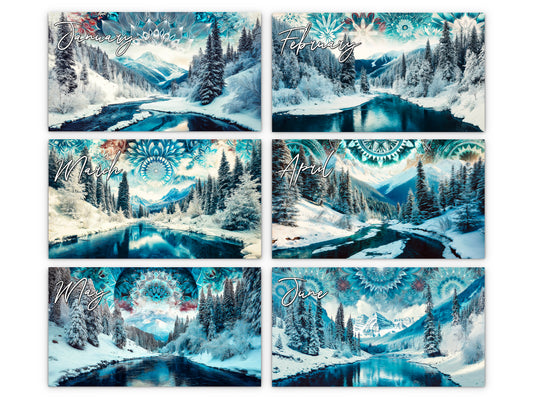 2027 Alaska Embrace Wall Calendar by Kaleidoscope Artisan – Winter Serenity with Holidays