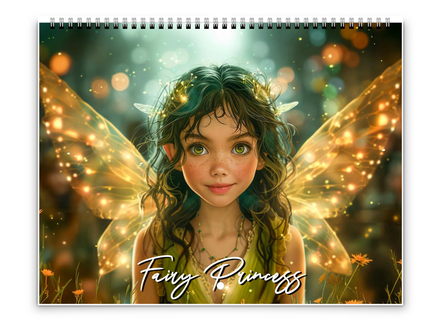 2026 Fairy Princess Wall Calendar by Kaleidoscope Artisan – Charming Fantasy with Holidays