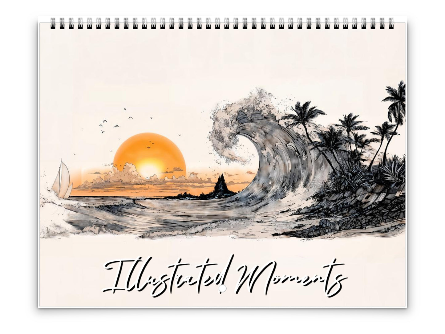 2026 Illustrated Moments Wall Calendar by Kaleidoscope Artisan – Captivating Artistic Scenes with Holidays