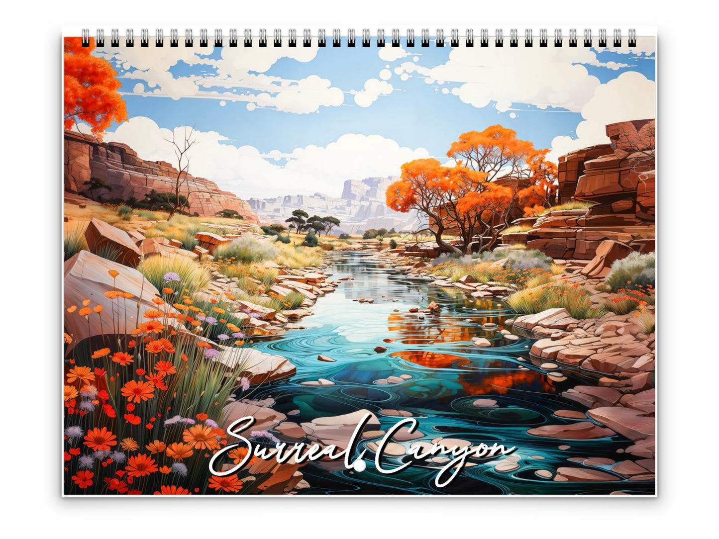 2026 Surreal Canyon Wall Calendar by Kaleidoscope Artisan – Desert Dreams with Holidays