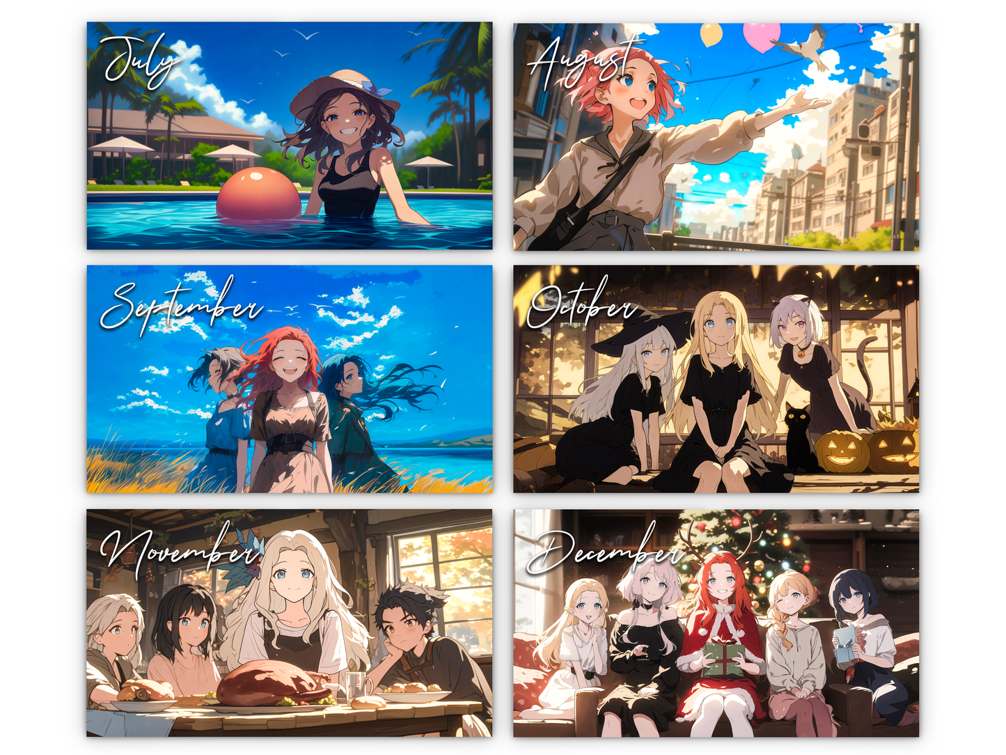 2026 Anime Life Wall Calendar by Kaleidoscope Artisan – A Year of Captivating Anime Art with Holidays
