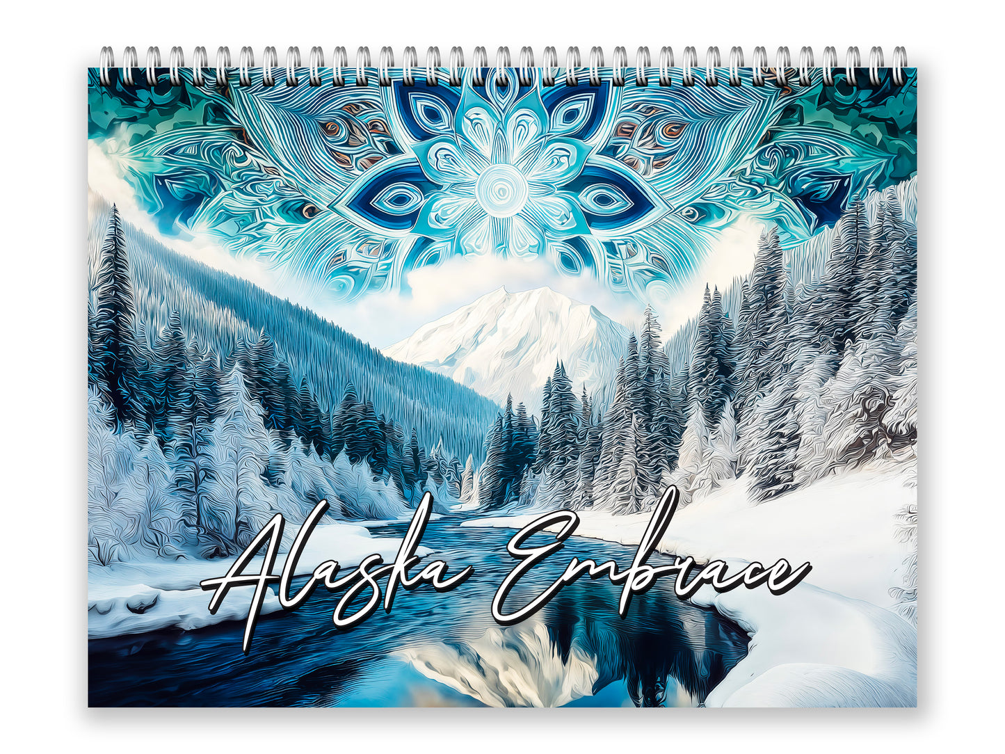 2027 Alaska Embrace Wall Calendar by Kaleidoscope Artisan – Winter Serenity with Holidays