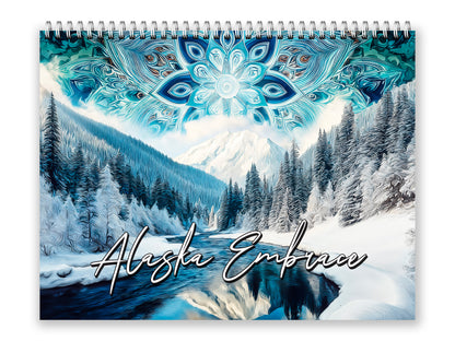 2027 Alaska Embrace Wall Calendar by Kaleidoscope Artisan – Winter Serenity with Holidays
