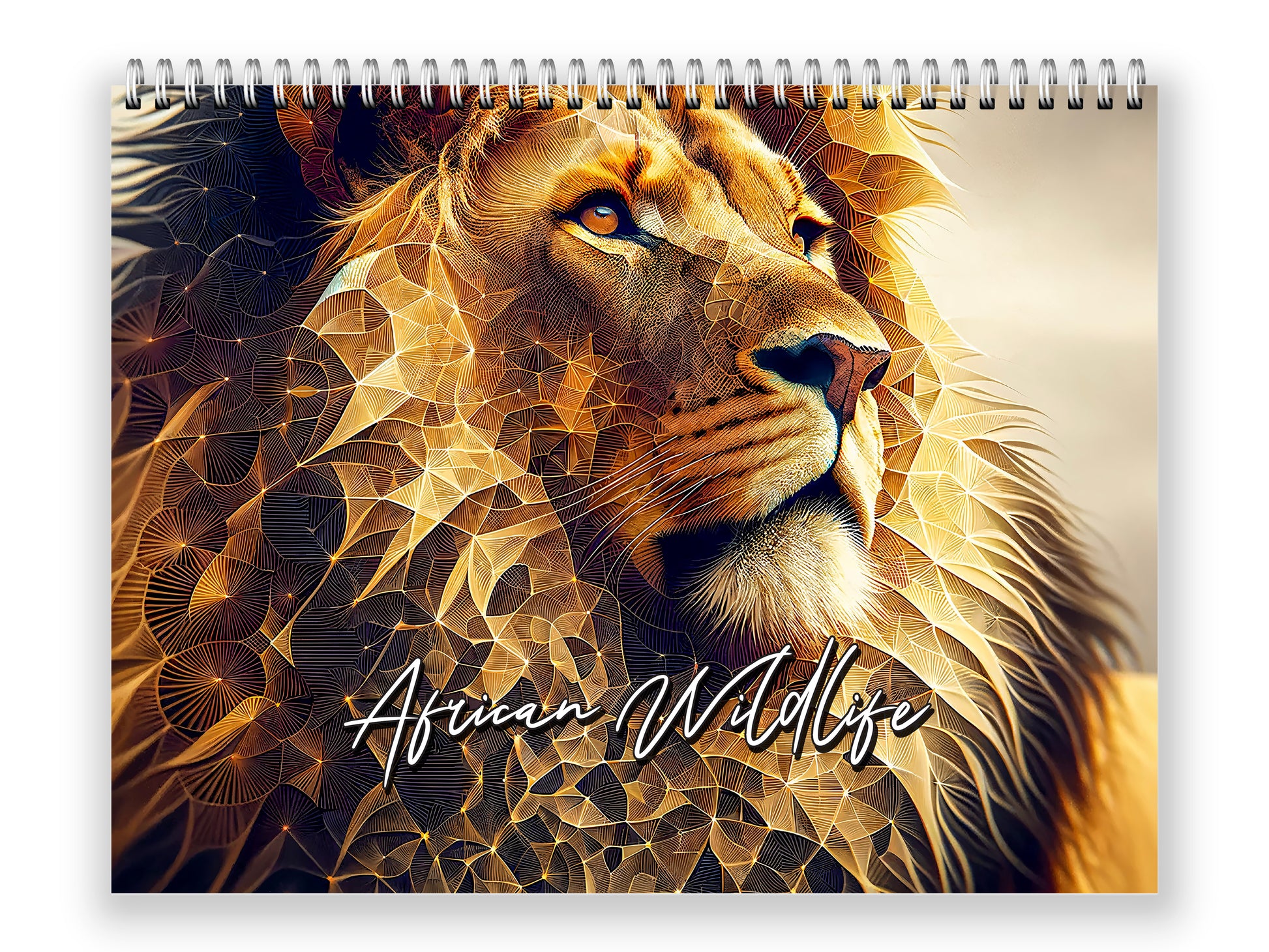 African Wildlife 2027 wall calendar front cover wall calendar mockup