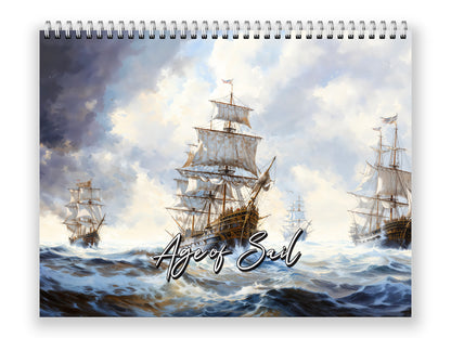 Age of Sail 2027 wall calendar front cover wall calendar mockup