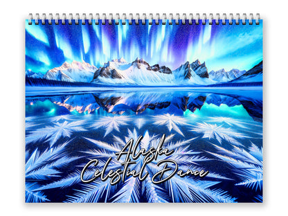 Alaska Celestial Dance 2027 wall calendar front cover wall calendar mockup
