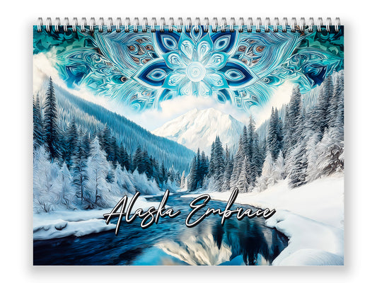 Alaska Embrace 2027 wall calendar front cover wall calendar mockup