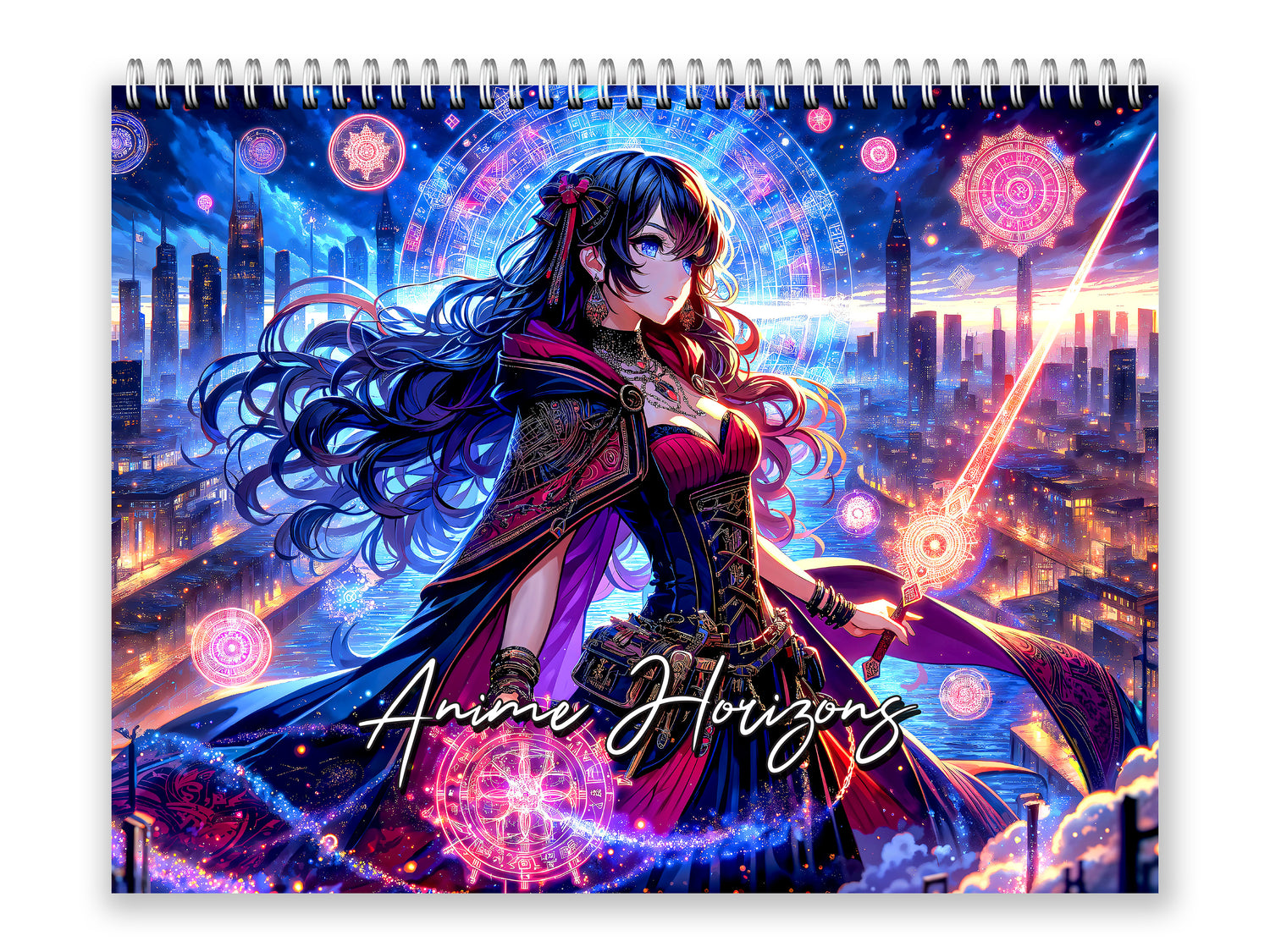 Anime Horizons 2027 wall calendar front cover wall calendar mockup