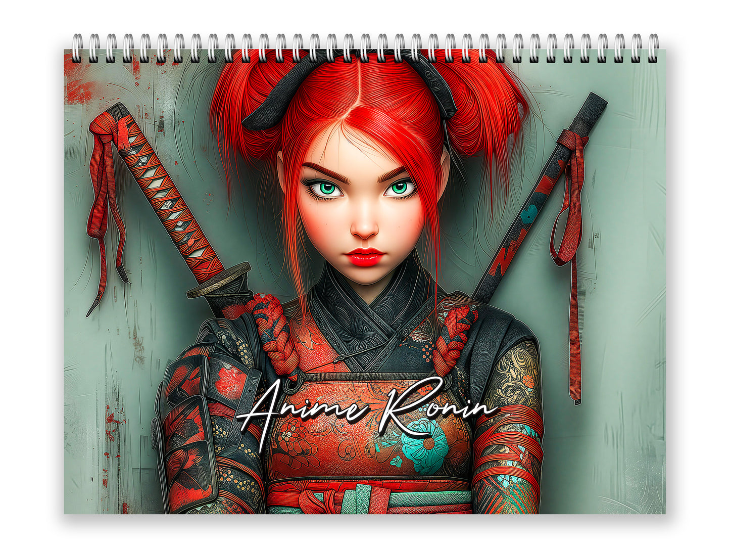 Calendario de pared Ronin Anime 2027 de Kaleidoscope Artisan – Espíritu guerrero con festivos
