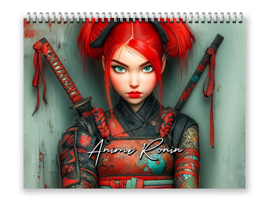 2027 Anime Ronin Wall Calendar by Kaleidoscope Artisan – Warrior Spirit with Holidays