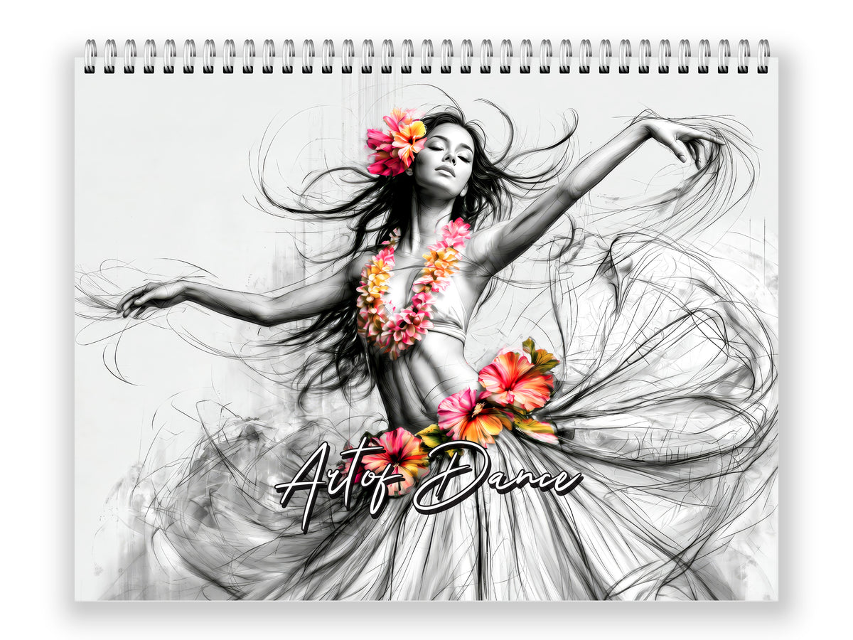 Art of Dance 2027 wall calendar front cover wall calendar mockup