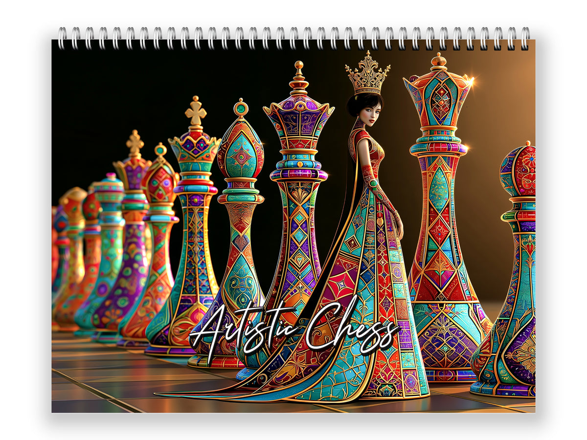 Artistic Chess 2027 wall calendar front cover wall calendar mockup
