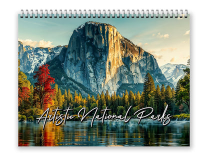 Artistic National Parks 2027 wall calendar front cover wall calendar mockup