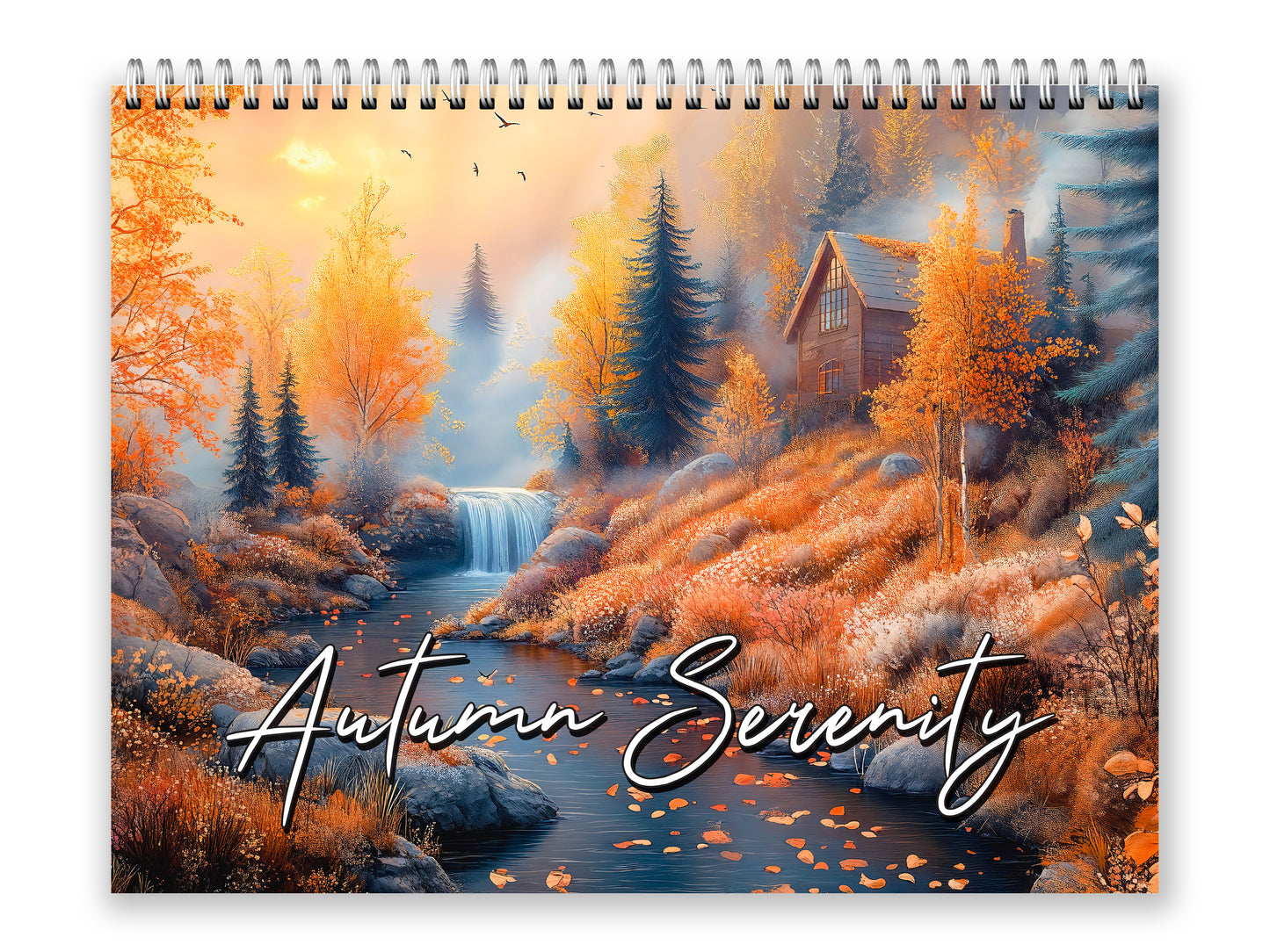 2027 Autumn Serenity Wall Calendar by Kaleidoscope Artisan – Rustic Dreams with Holidays