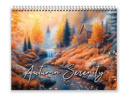 2027 Autumn Serenity Wall Calendar by Kaleidoscope Artisan – Rustic Dreams with Holidays