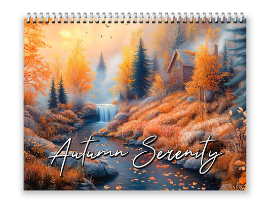 2027 Autumn Serenity Wall Calendar by Kaleidoscope Artisan – Rustic Dreams with Holidays