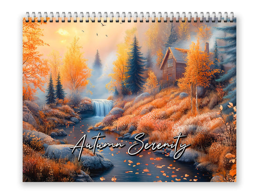 2027 Autumn Serenity Wall Calendar by Kaleidoscope Artisan – Rustic Dreams with Holidays