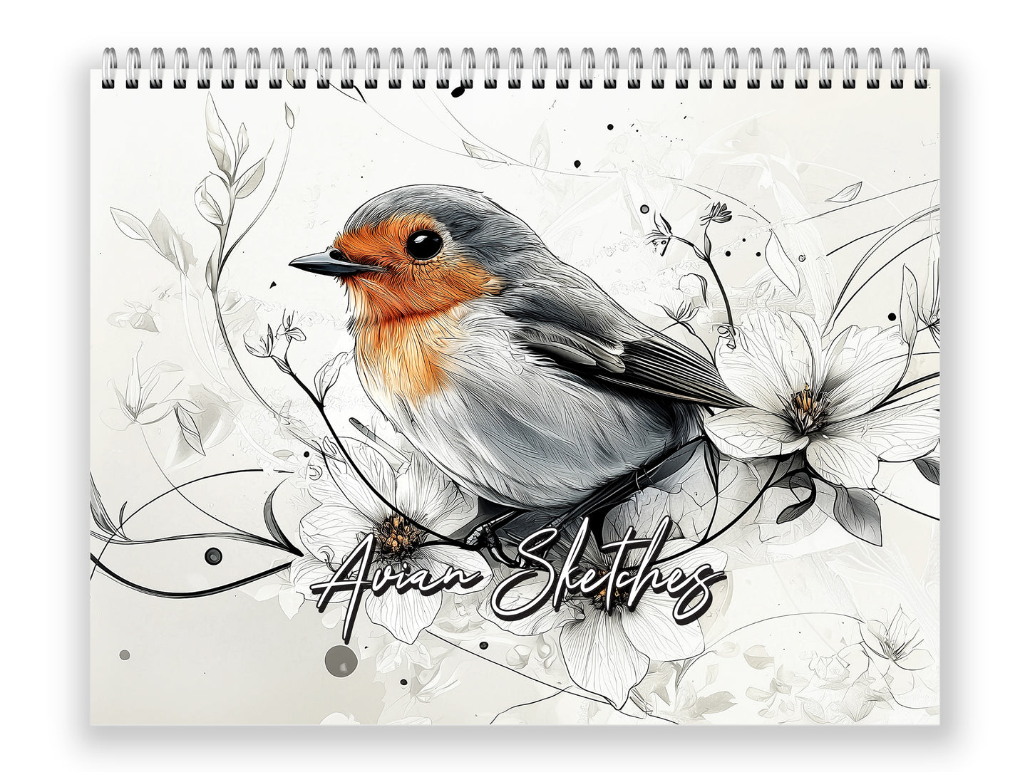 Avian Sketches 2027 wall calendar front cover wall calendar mockup
