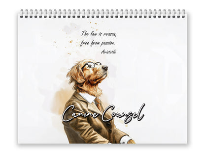 2027 Canine Counsel Wall Calendar by Kaleidoscope Artisan – Wisdom in Fur with Holidays
