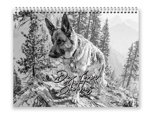 2027 Dog Lover Sketches Wall Calendar by Kaleidoscope Artisan – Faithful Companions with Holidays