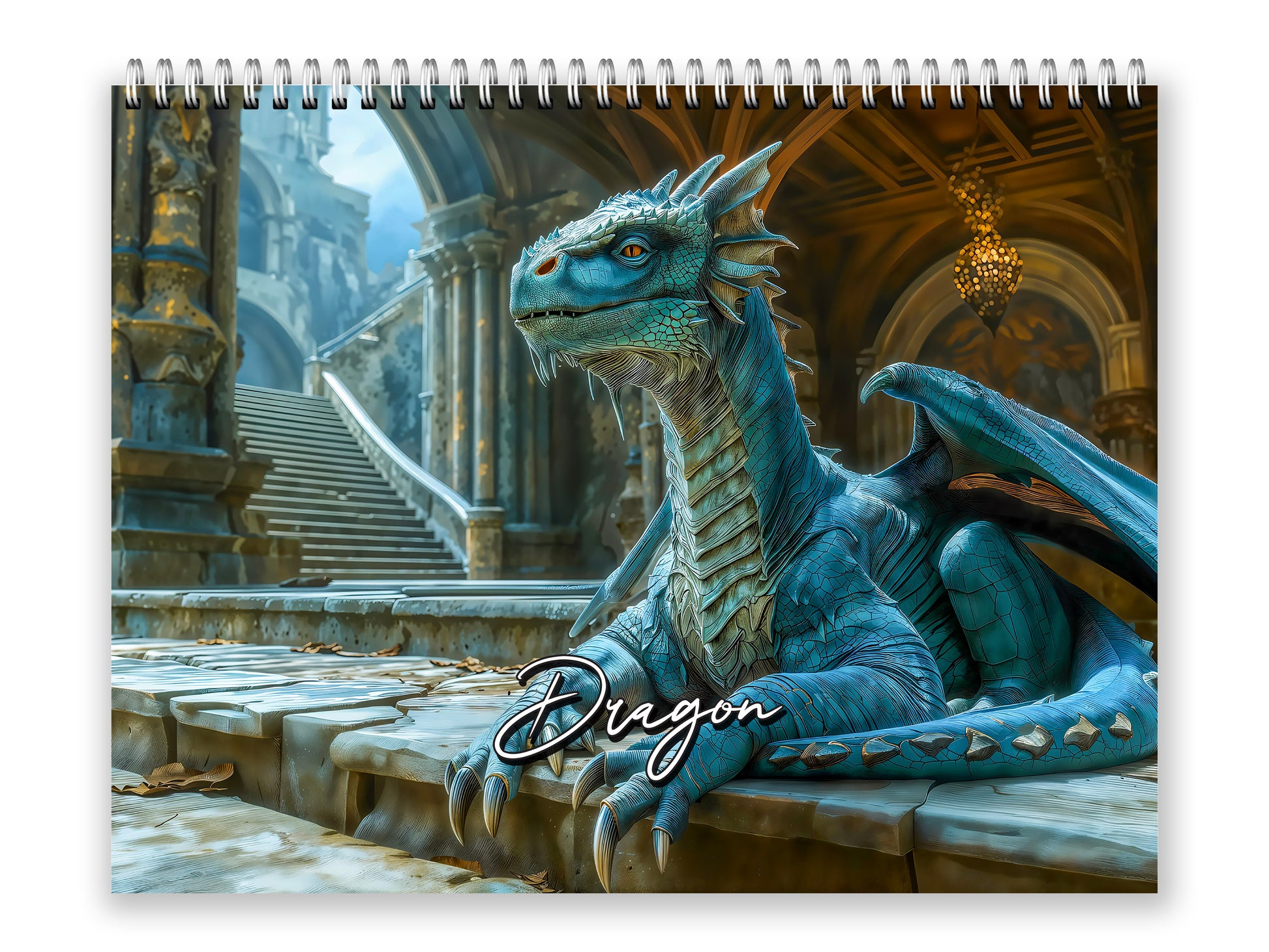 Dragon 2027 wall calendar front cover wall calendar mockup