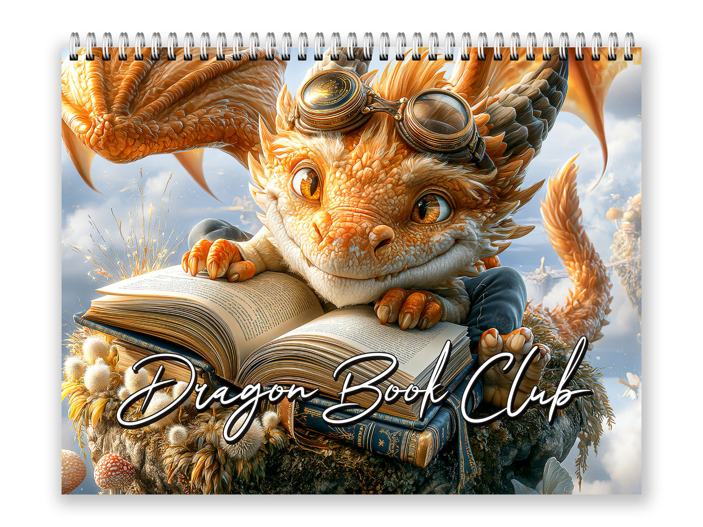 2027 Dragon Book Club Wall Calendar by Kaleidoscope Artisan – Magical Tales with Holidays
