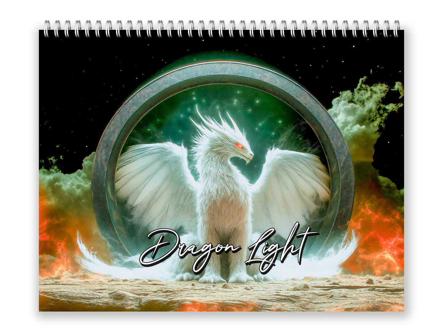 Dragon Light 2027 wall calendar front cover wall calendar mockup