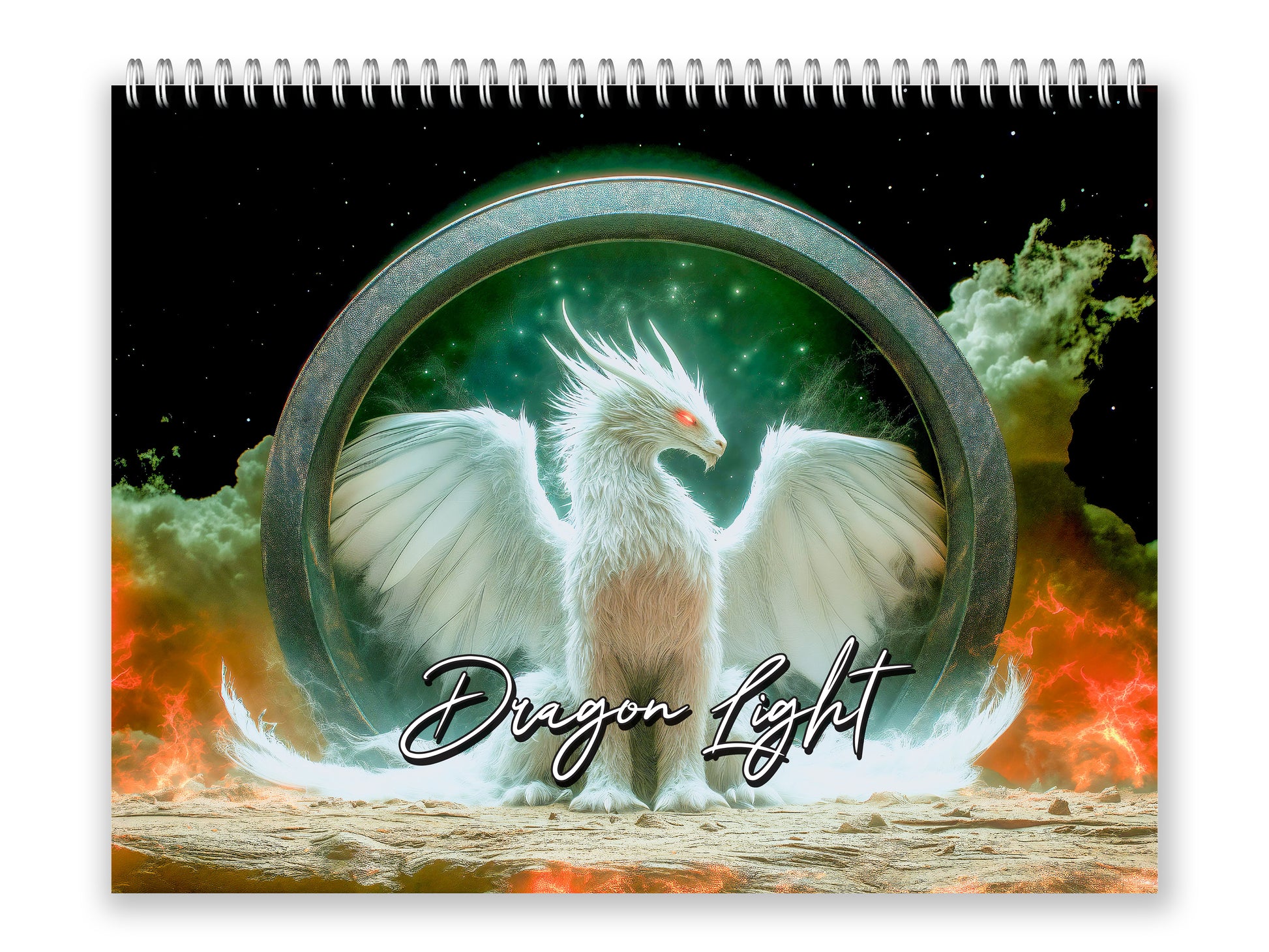 Dragon Light 2027 wall calendar front cover wall calendar mockup