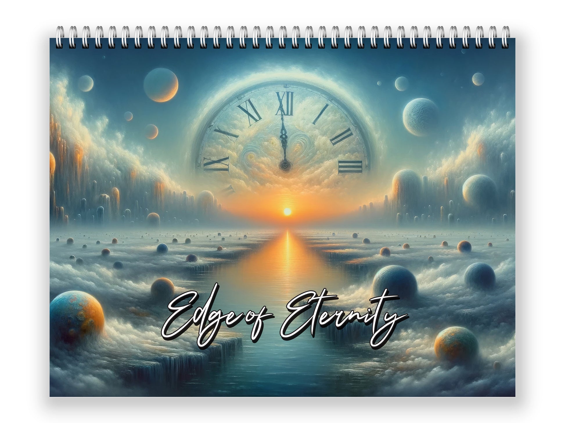 Edge of Eternity 2027 wall calendar front cover wall calendar mockup