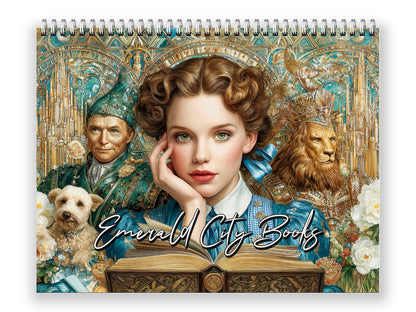Emerald City Books 2027 wall calendar front cover wall calendar mockup
