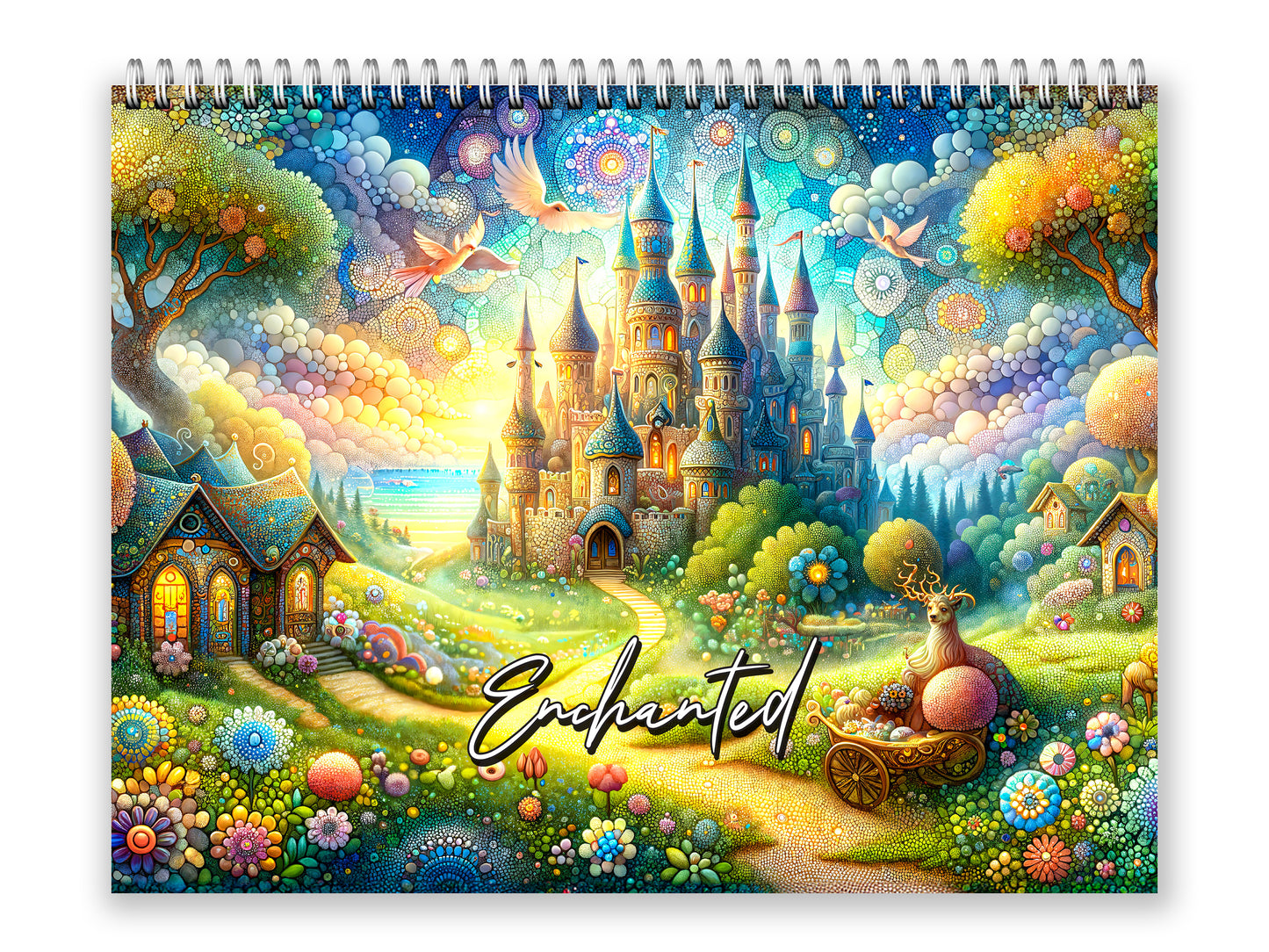 Enchanted 2027 wall calendar front cover wall calendar mockup